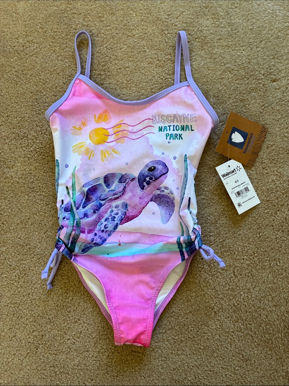 National Park Foundation One Piece Swimsuit - Girls Size 4/5